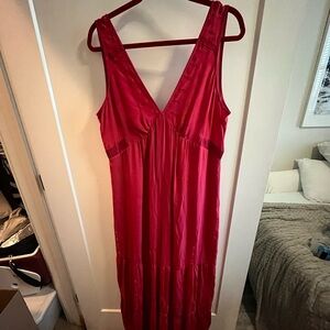 Elegant Red Sleeveless Jumpsuit
